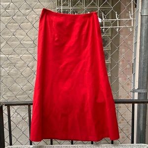 Red Wool Skirt